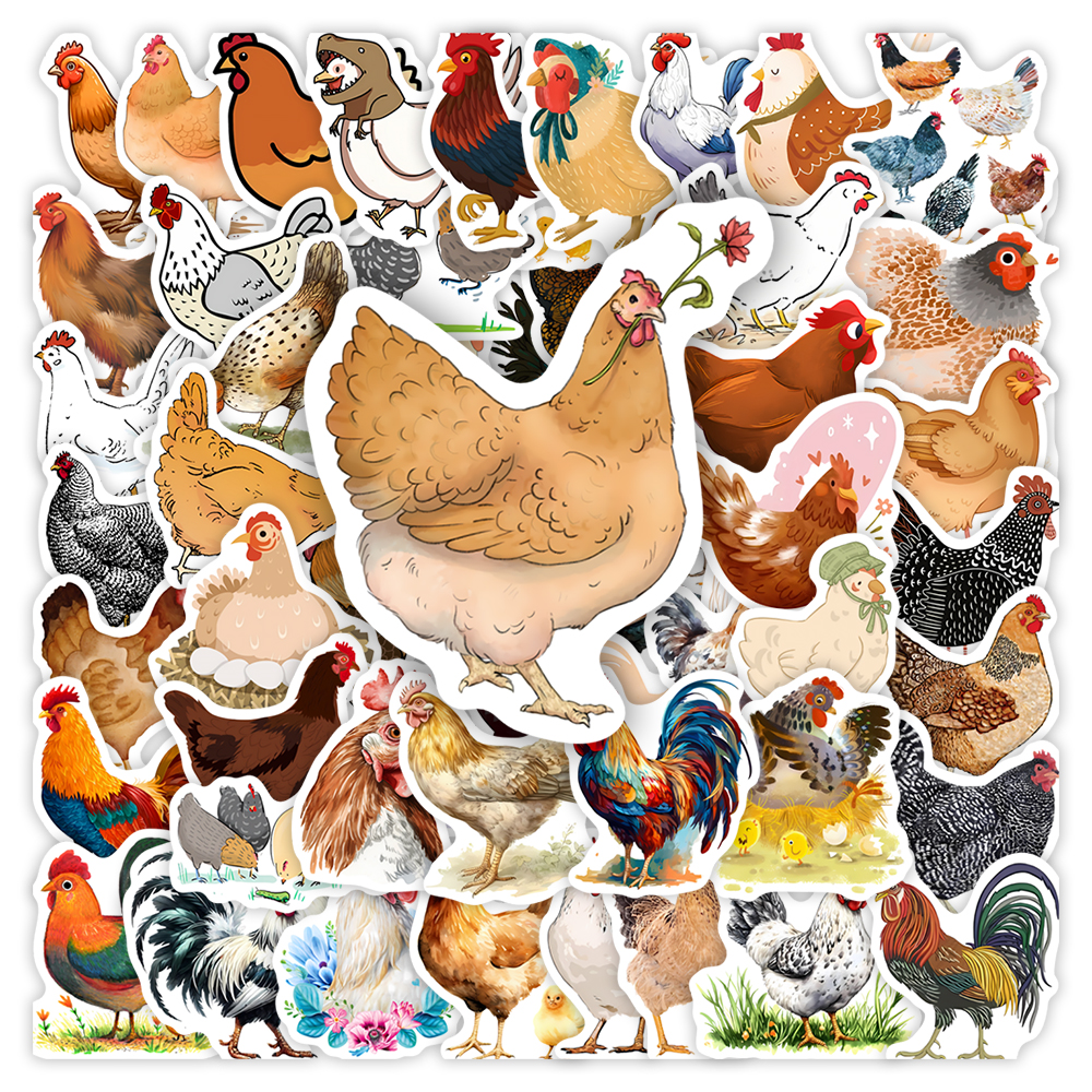Kids Toys Laptop - Cute Cartoon Chicken Stickers Funny DIY
