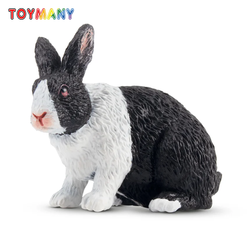 Kids Toys Under $5 - Toymany Simulation Dutch Rabbit Wildlife Animal