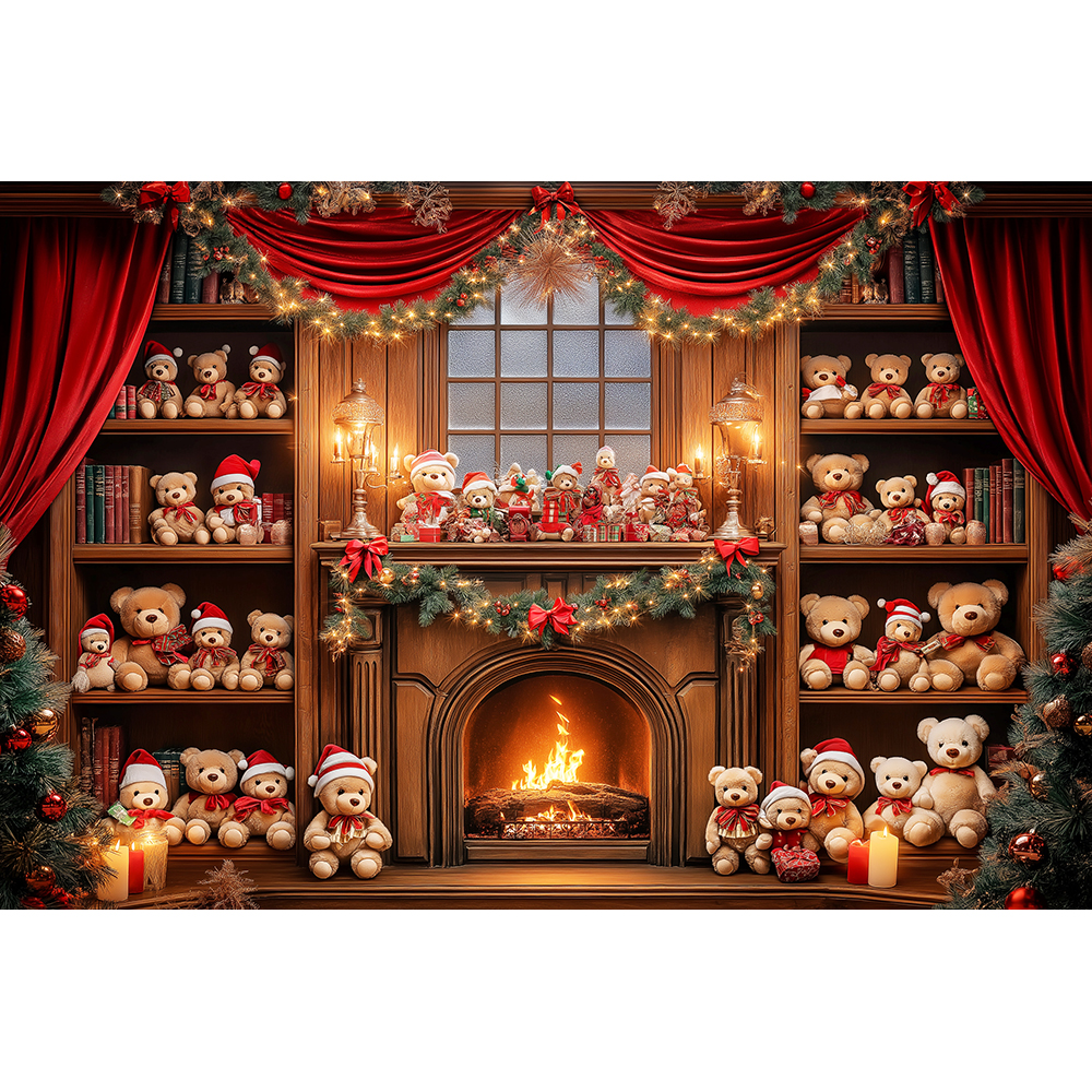 Christmas Toy Bears Store Back – Toys Background For Kids Bewertung und Preis