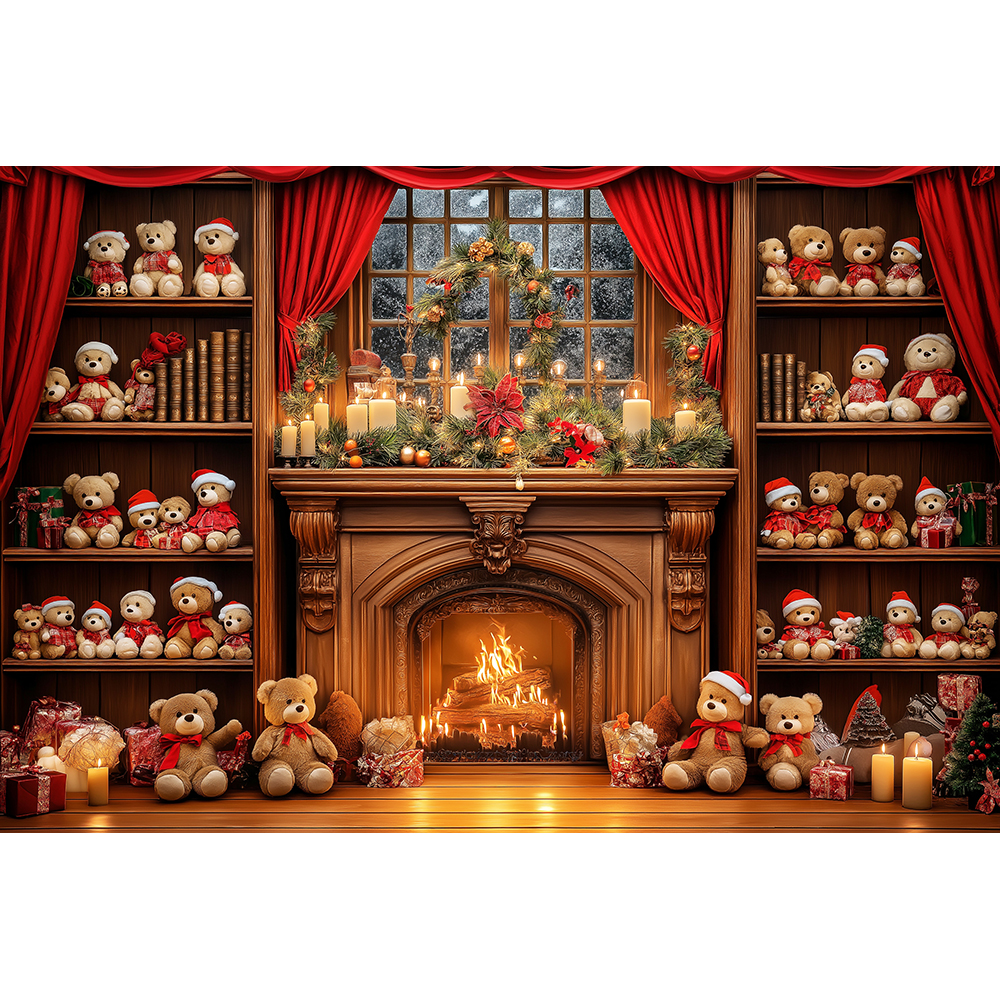 Christmas Toy Bears Store Back – Toys Background For Kids Bewertung und Preis