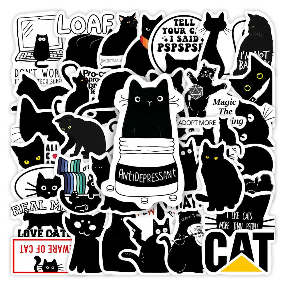 Kawaii Funny Black Cat Sticker – Kids Toys Laptop Bewertung und Preis