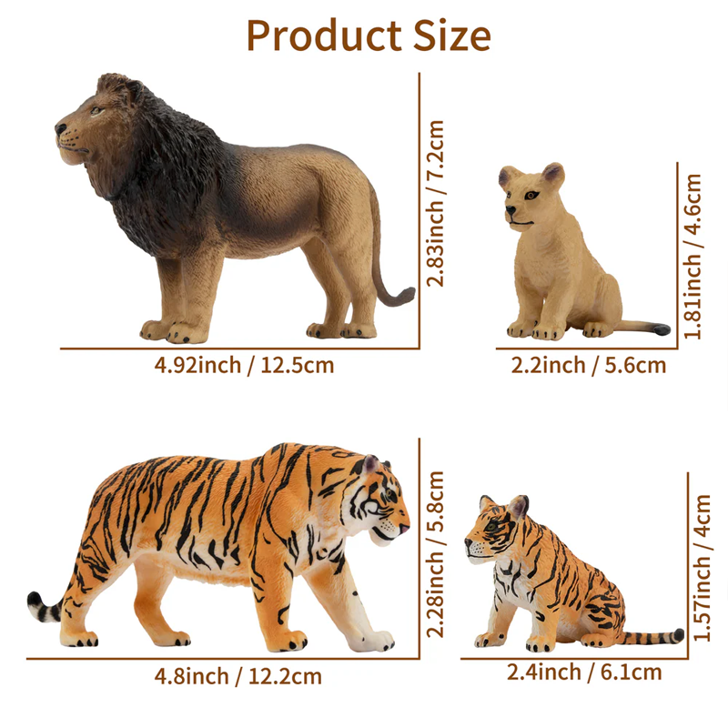 8Pcs Simulation Lion Tiger Leo – Kids Toys Under $5 Bewertung und Preis
