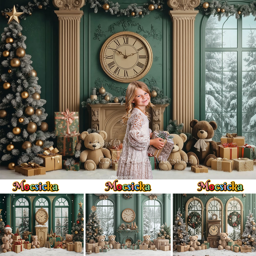 Mocsicka Vintage Green Christm – Toys Background For Kids Bewertung und Preis