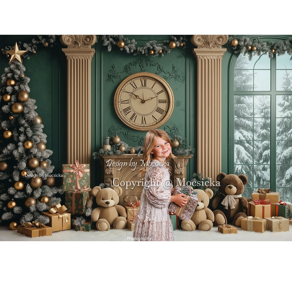 Mocsicka Vintage Green Christm – Toys Background For Kids Bewertung und Preis