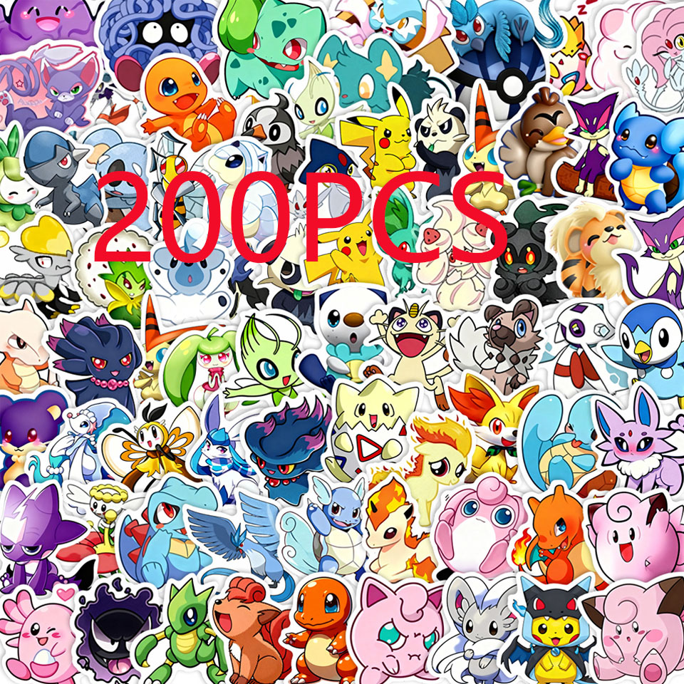 100/200pcs Pokemon Anime Stick – Kids Toys Laptop Bewertung und Preis