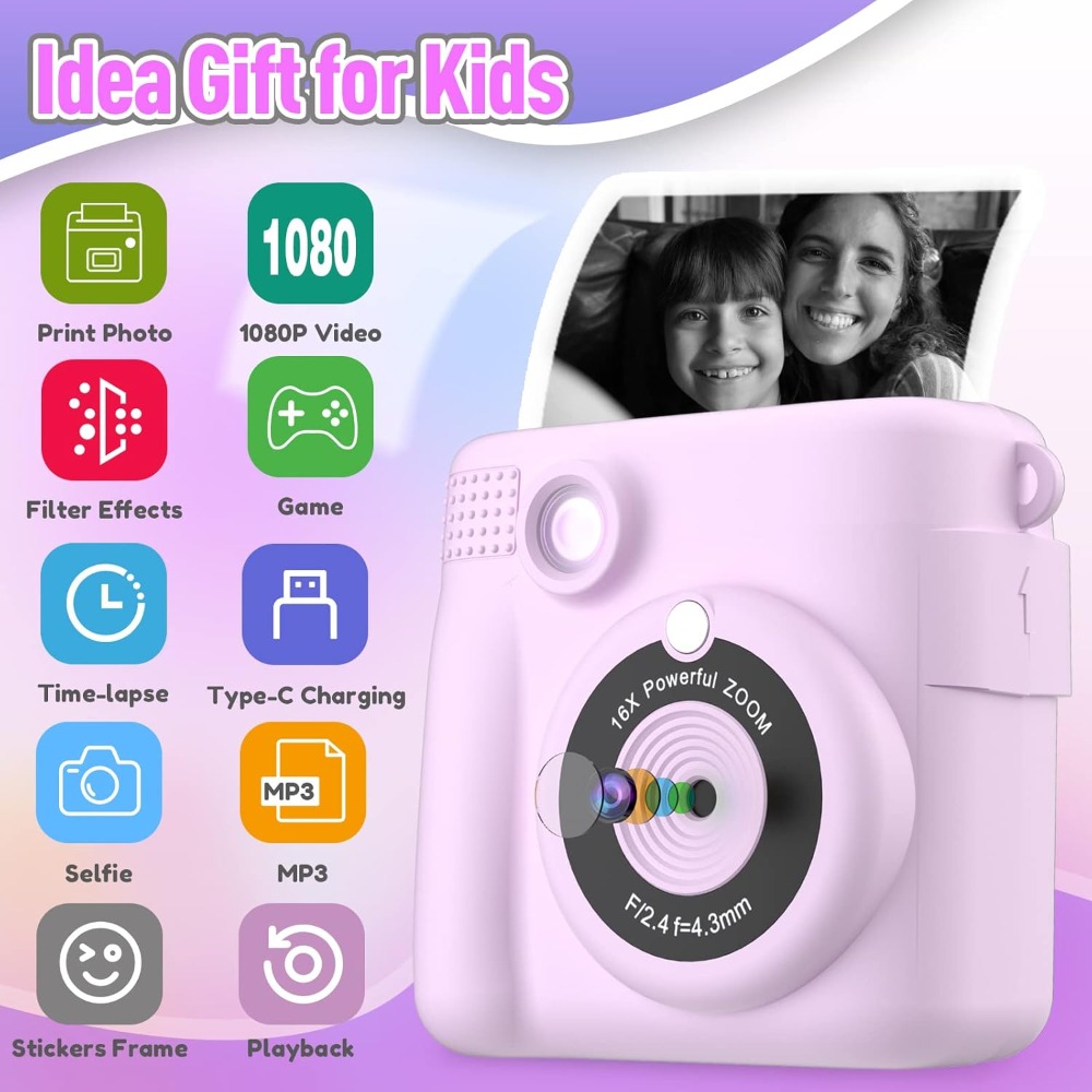 Instant Print Camera for Kids, – Kids Toys Videos Bewertung und Preis