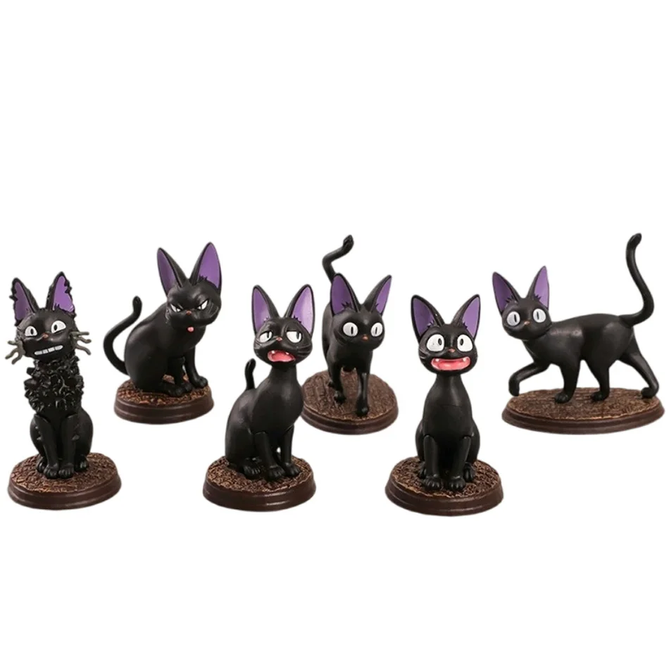 6pcs/set Cartoon Black Cat Jij – Kids Toys Jiji Bewertung und Preis