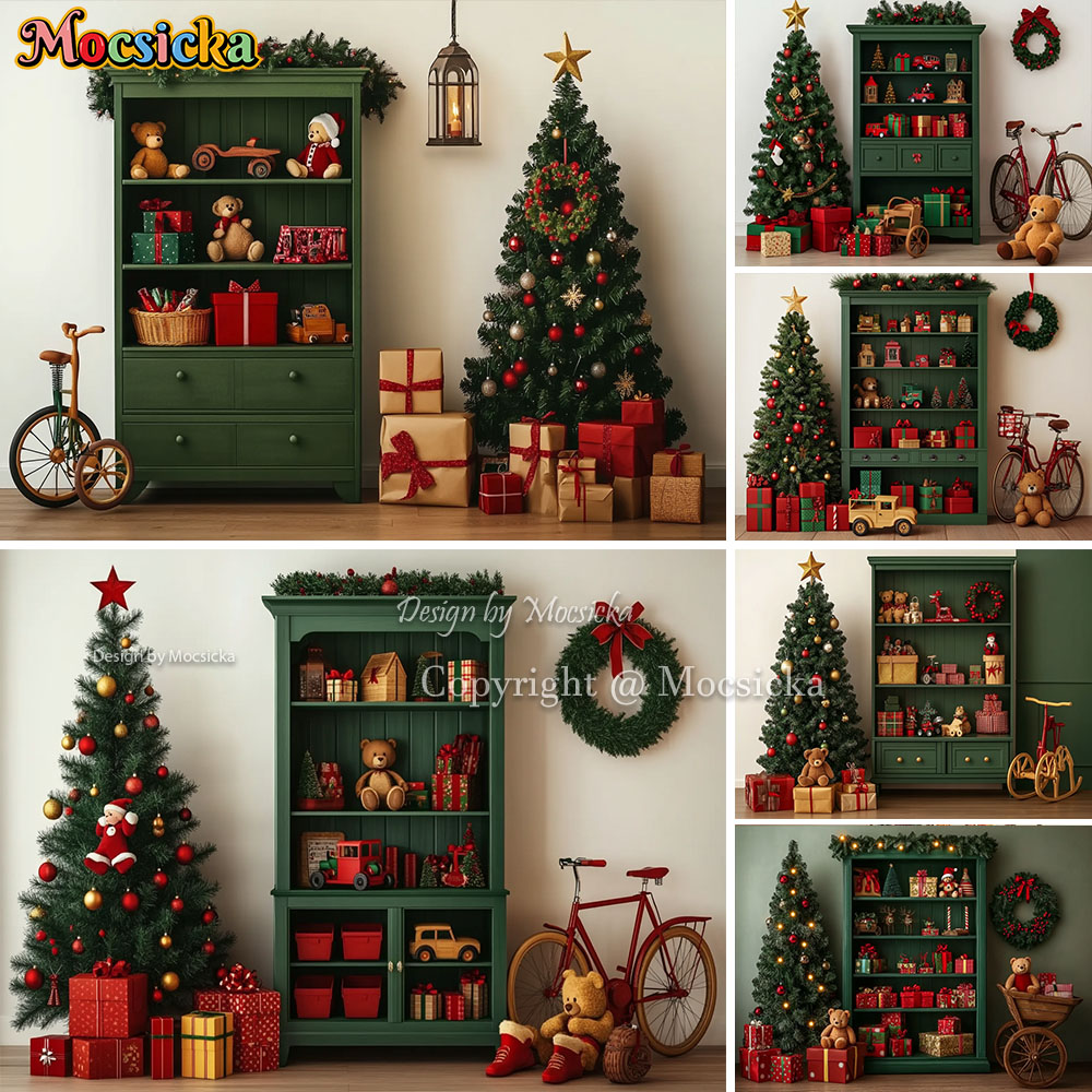 Mocsicka Green Christmas Gift  – Toys Background For Kids Bewertung und Preis