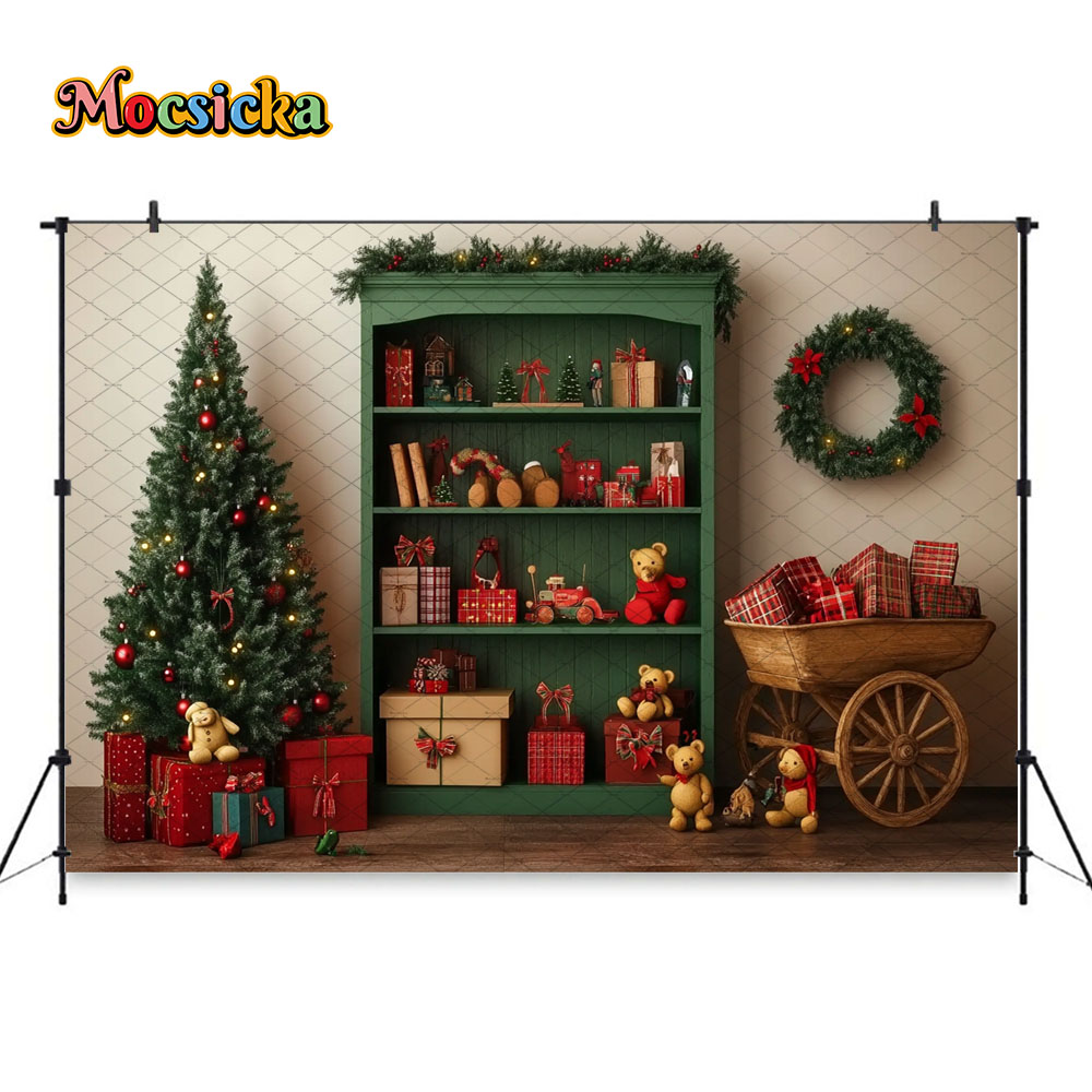 Mocsicka Green Christmas Gift  – Toys Background For Kids Bewertung und Preis
