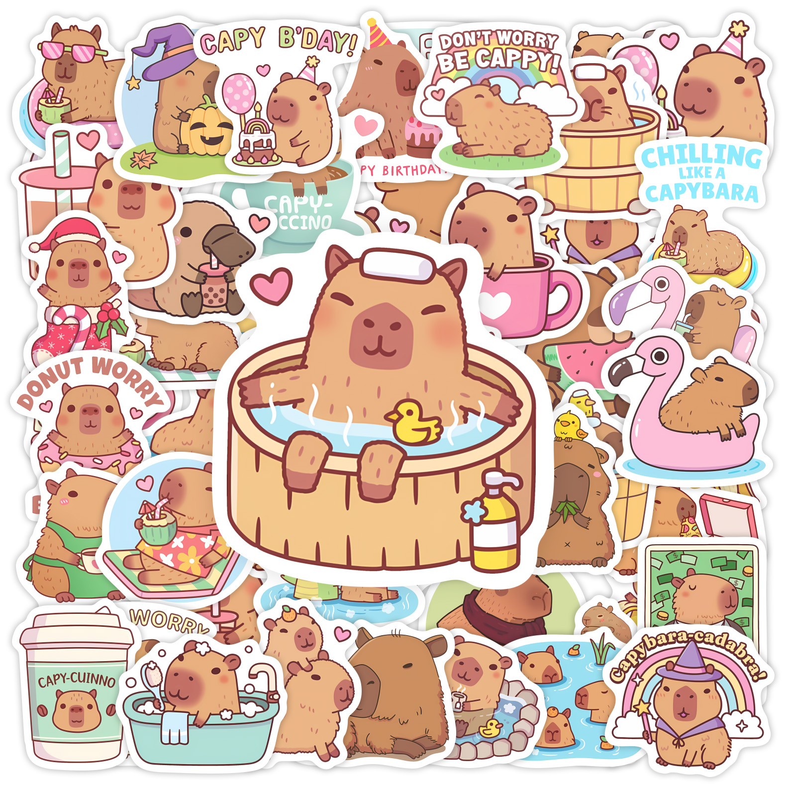 Cute Capybara Cafe Stickers Ca – Kids Toys Laptop Bewertung und Preis