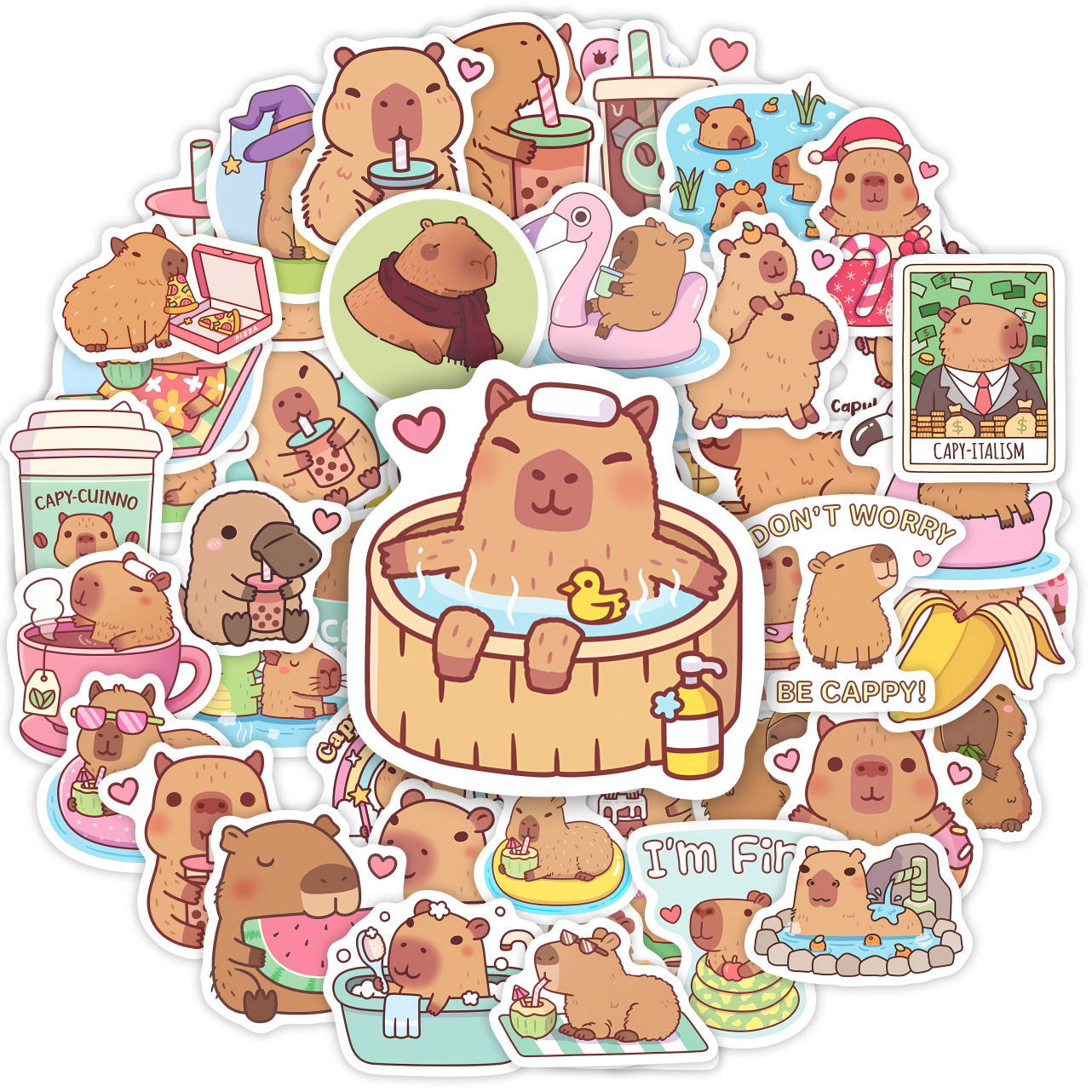 Cute Capybara Cafe Stickers Ca – Kids Toys Laptop Bewertung und Preis