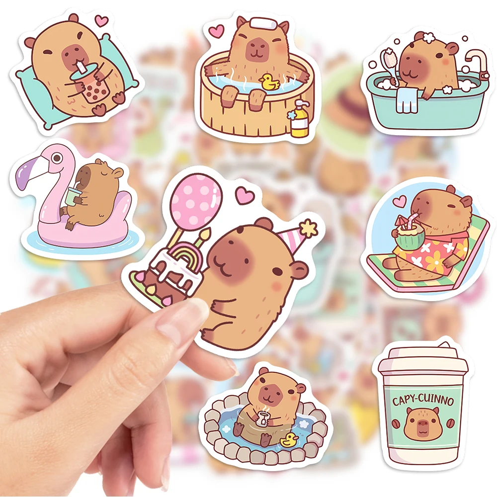 Cute Capybara Cafe Stickers Ca – Kids Toys Laptop Bewertung und Preis