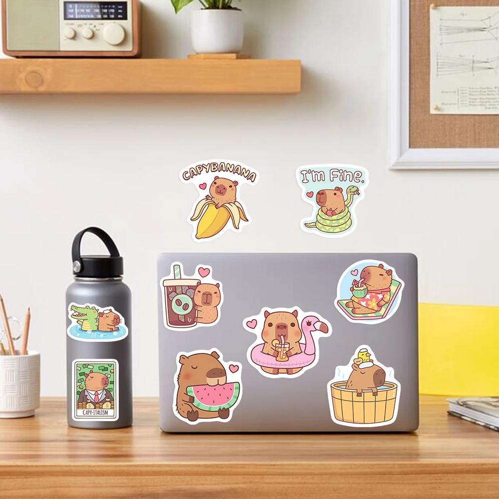 Cute Capybara Cafe Stickers Ca – Kids Toys Laptop Bewertung und Preis