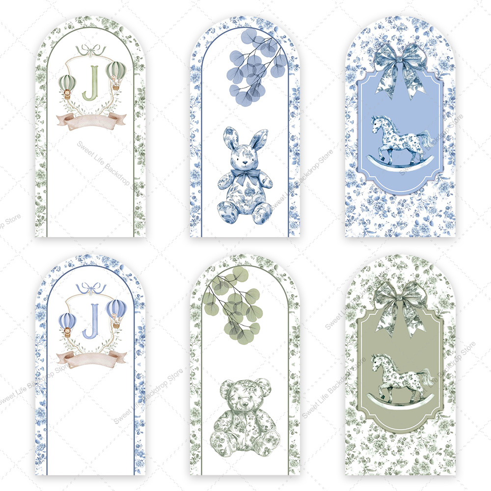 Blue Green Floral Bow Arch Bac – Toys Background For Kids Bewertung und Preis