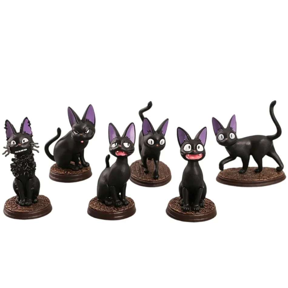 6pcs/set Cartoon Black Cat Jij – Kids Toys Jiji Bewertung und Preis