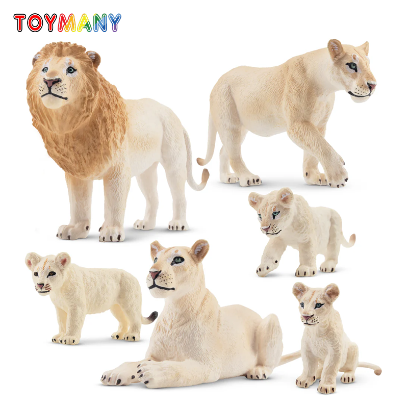 6Pcs Simulation White Lion Fam – Kids Toys Under $5 Bewertung und Preis