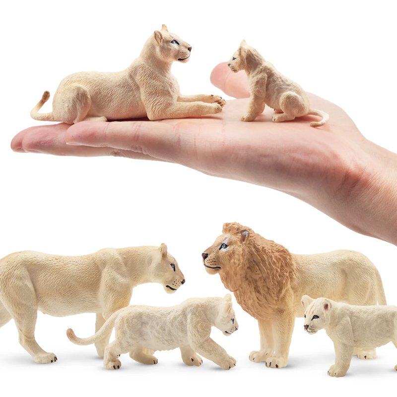 6Pcs Simulation White Lion Fam – Kids Toys Under $5 Bewertung und Preis