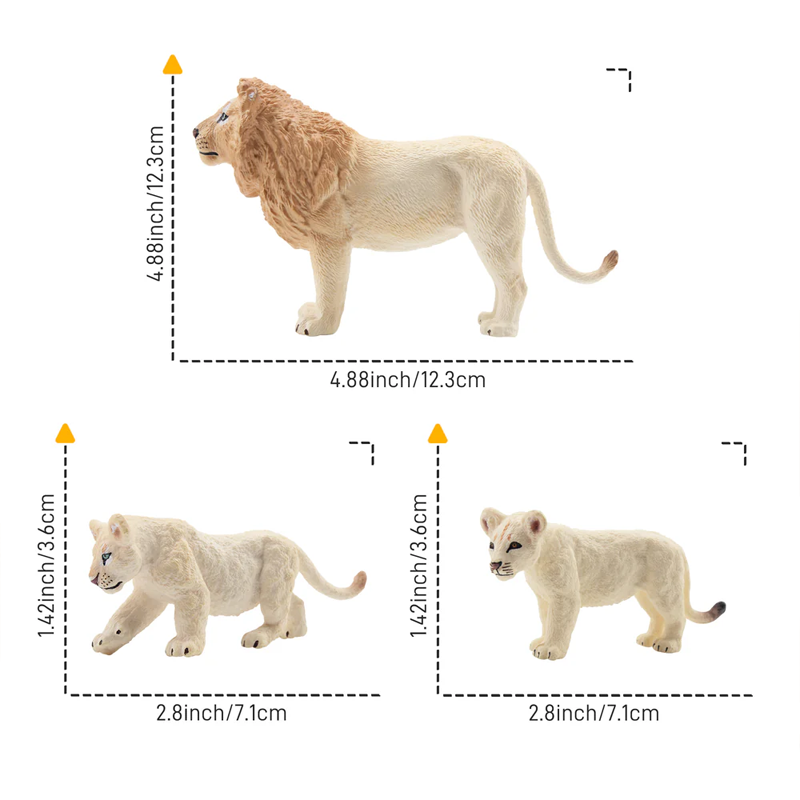 6Pcs Simulation White Lion Fam – Kids Toys Under $5 Bewertung und Preis