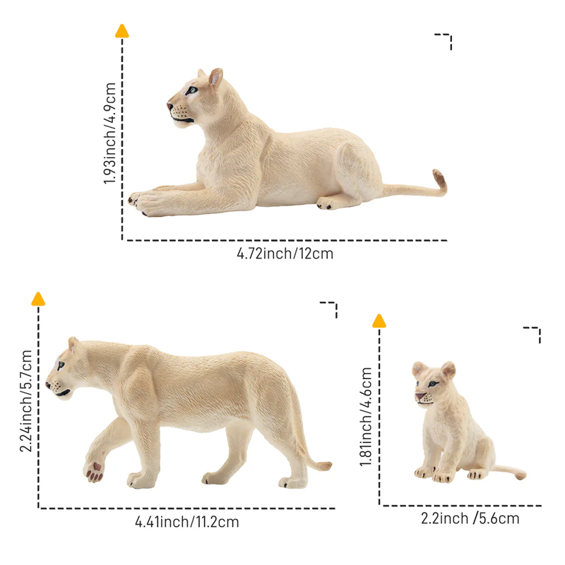 6Pcs Simulation White Lion Fam – Kids Toys Under $5 Bewertung und Preis