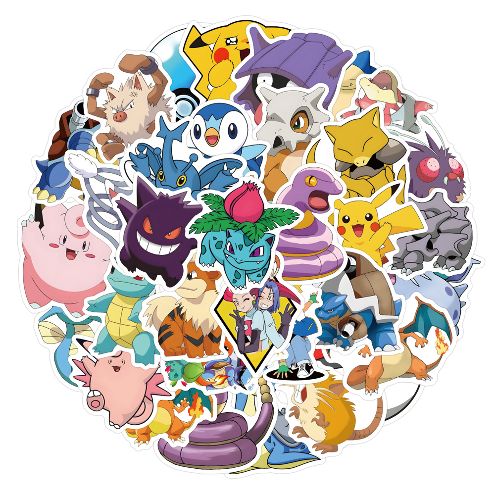 50/60pcs Cute Cartoon Anime Po – Kids Toys Laptop Bewertung und Preis