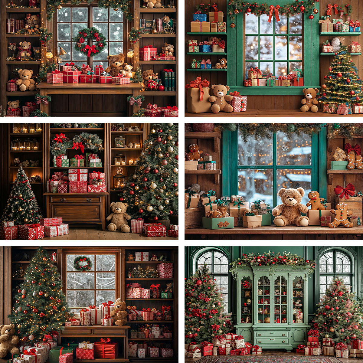 Christmas Windows Toy Bear Pho – Toys Background For Kids Bewertung und Preis