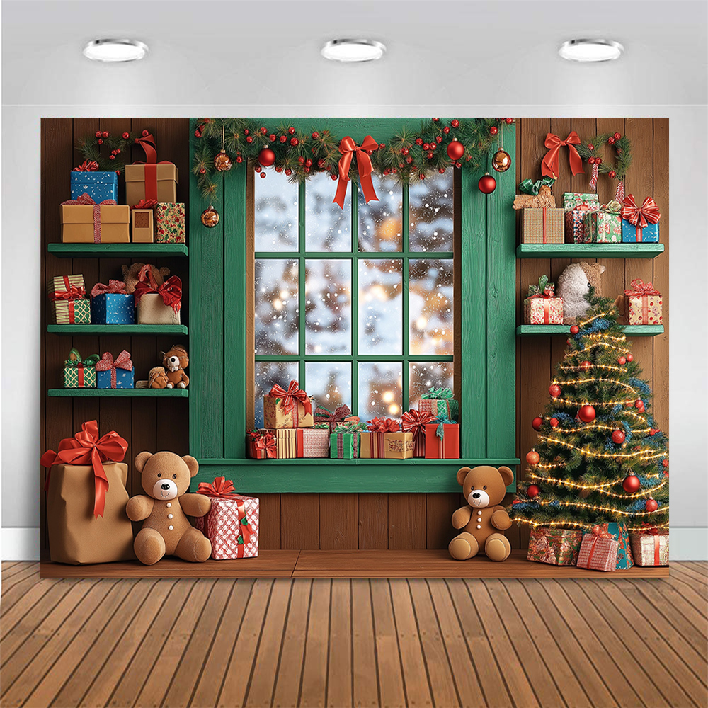 Christmas Windows Toy Bear Pho – Toys Background For Kids Bewertung und Preis